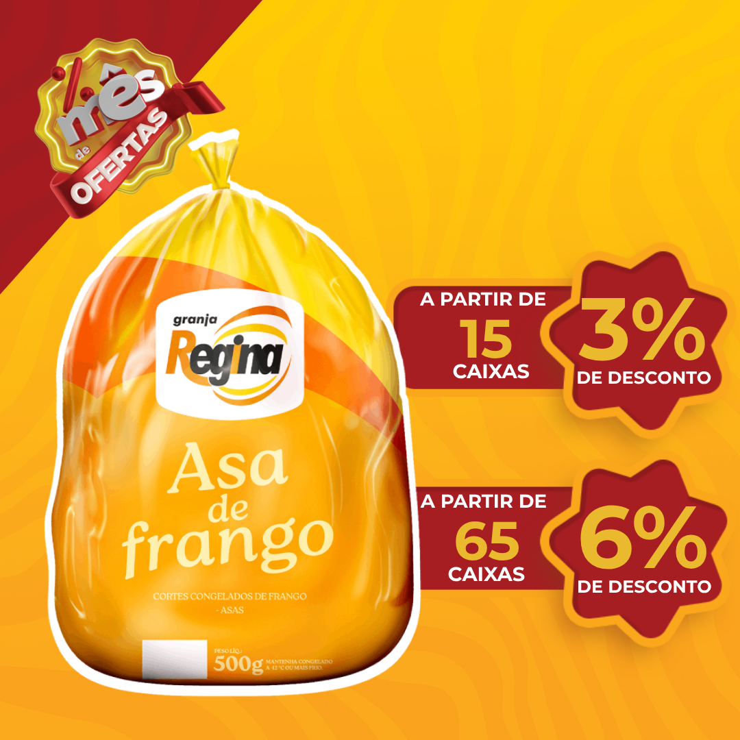 Asa S/Coxinha Frango Cong 12kg - Granja Regina